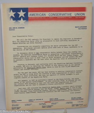 Cat.No: 308754 [Form letter on the 1968 Republican Primary