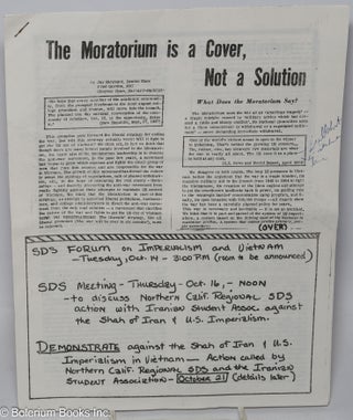 Cat.No: 308794 The moratorium is a cover, not a solution