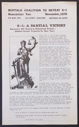 Cat.No: 308883 Buffalo Coalition to Defeat S-1: Newsletter Two. November 1976