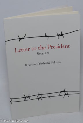 Cat.No: 308934 Letter to the President. Yoshiaki Fukuda
