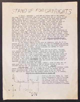 Cat.No: 309125 Stand up for gay rights [handbill