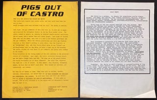 Cat.No: 309127 Pigs out of Castro [handbill, together with a related handbill, "Whats Next?"