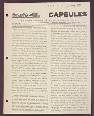 Cat.No: 309380 STASH Capsules Vol. 8 no. 1 (January 1976). The Heterosexual norm in...