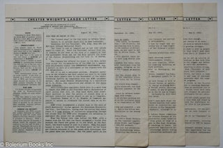 Cat.No: 309549 Chester Wright's labor letter [4 newsletters]. Chester M. Wright