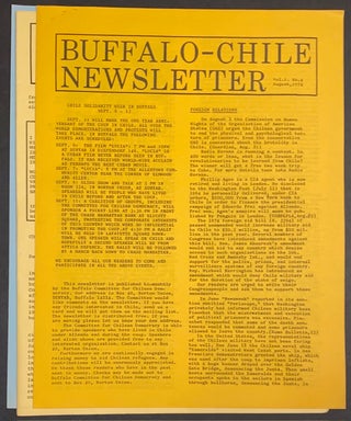 Cat.No: 309671 Buffalo-Chile Newsletter [three issues