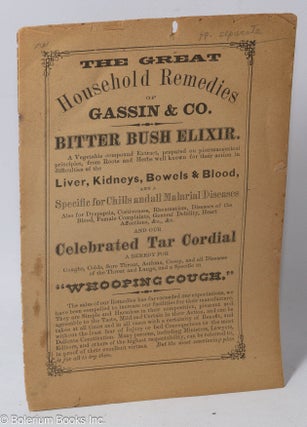 Cat.No: 309798 The Great Household Remedies of Gassin & Co. Bitter Bush Elixir … and...