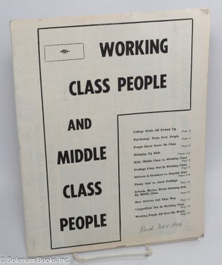 Cat.No: 309867 Working class people and middle class people. Burt Alpert, Bellin Sy