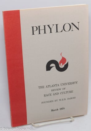 Cat.No: 309910 Phylon: The Atlanta University review of race and culture; vol. 39, #1:...