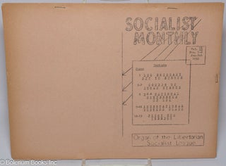 Cat.No: 309964 Socialist Monthly; vol. II, nos. 1/2 (Jan. - Feb. 1952