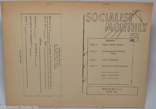 Cat.No: 309966 Socialist Monthly: Vol. II, no. 6/7 (June-July 1952