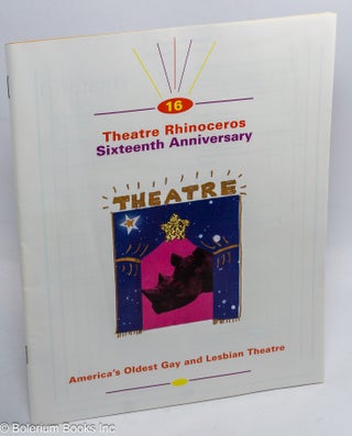 Cat.No: 310002 Theatre Rhinoceros Sixteenth Anniversary 1993-94 season program booklet....
