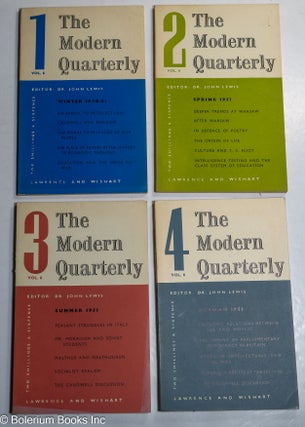 Cat.No: 310018 The Modern Quarterly [4 issues]. John Lewis