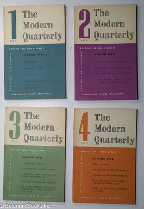 Cat.No: 310019 The Modern Quarterly [4 issues] Vol. 5, nos. 1 to 4. John Lewis