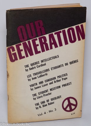 Cat.No: 310070 Our Generation Against Nuclear War: Vol. 4, No. 3, November 1966. Michel...