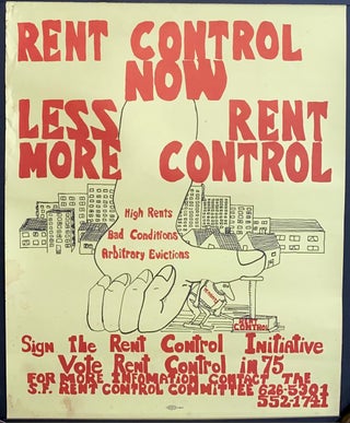Cat.No: 310121 Rent control now / Less rent, more control [poster