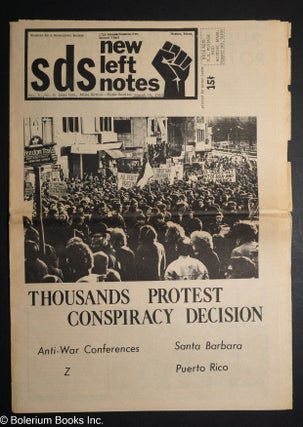 Cat.No: 310217 SDS New Left Notes, Vol. 4, No. 11, March 16, 1969 [misnumbered as Vol. 5