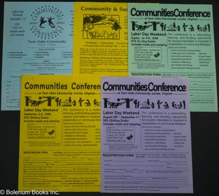 Cat.No: 310277 [Five conference handbills by the Twin Oaks Community