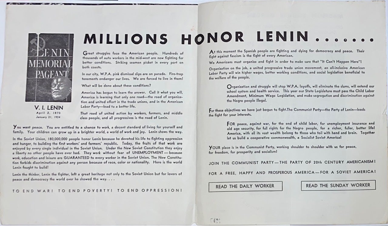 Millions Interior title: Millions honor Lenin