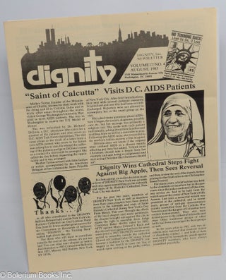 Cat.No: 310310 Dignity/USA newsletter: vol. 17, #4, August 1985: "Saint of Calcutta"...
