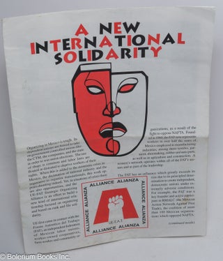 Cat.No: 310313 A New International Solidarity: Alliance Alianza, UE-F.A.T