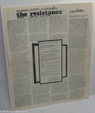Cat.No: 310345 The Resistance Newsletter: Our Third One, October 1967