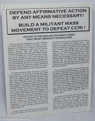 Cat.No: 310358 Defend Affirmative Action by Any Means Necessary! - Build a Militant...