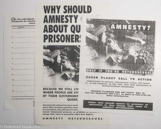 Cat.No: 310543 [Two small posters demanding that Amnesty International include homosexual...