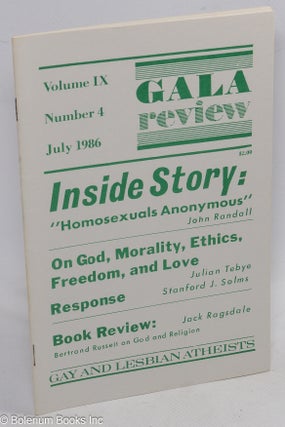 Cat.No: 310606 GALA Review: vol. 9, #4, July, 1986: Inside Story: Homosexuals Anonymous....