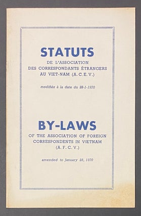 Cat.No: 310690 Statuts de l'Association des correspondants étrangers au Vietnam (ACEV),...