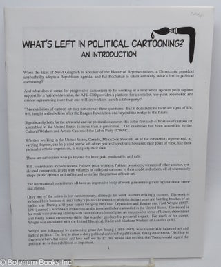 Cat.No: 310719 What's Left in Political Cartooning? an introduction. Radio United...