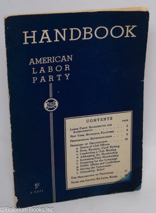 Cat.No: 310772 American Labor Party Handbook