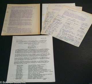 Cat.No: 310802 Tiny lot of late 60s activism, including, first, a program : Dear...