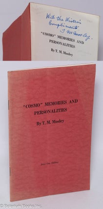 Cat.No: 310945 "Cosmo" memories and personalities. Mosley, Thomas Major