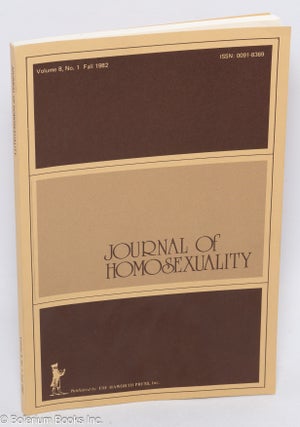 Cat.No: 310971 Journal of Homosexuality: Vol. 8. No. 1, Fall 1982. John P. de Cecco