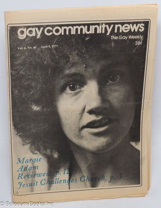 Cat.No: 311051 GCN - Gay Community News: the gay weekly; vol. 4, #41, April 9, 1977:...