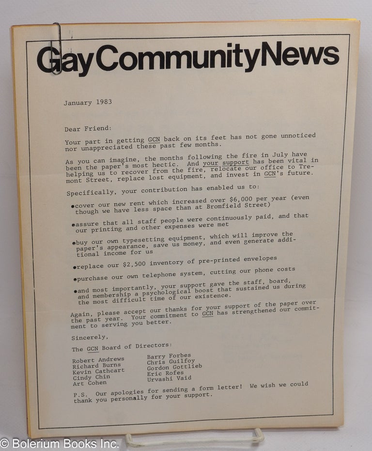 Cat.No: 311256 Gay Community News [ten mailers & handbills