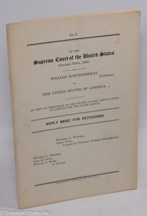 Cat.No: 311327 No. 2, In the Supreme Court of the United States, October Term, 1942. ...