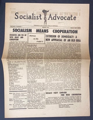 Cat.No: 311356 Socialist Advocate. Vol. 2 no. 1 (March 1952