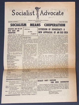 Cat.No: 311357 Socialist Advocate. Vol. 2 no. 1 (March 1952