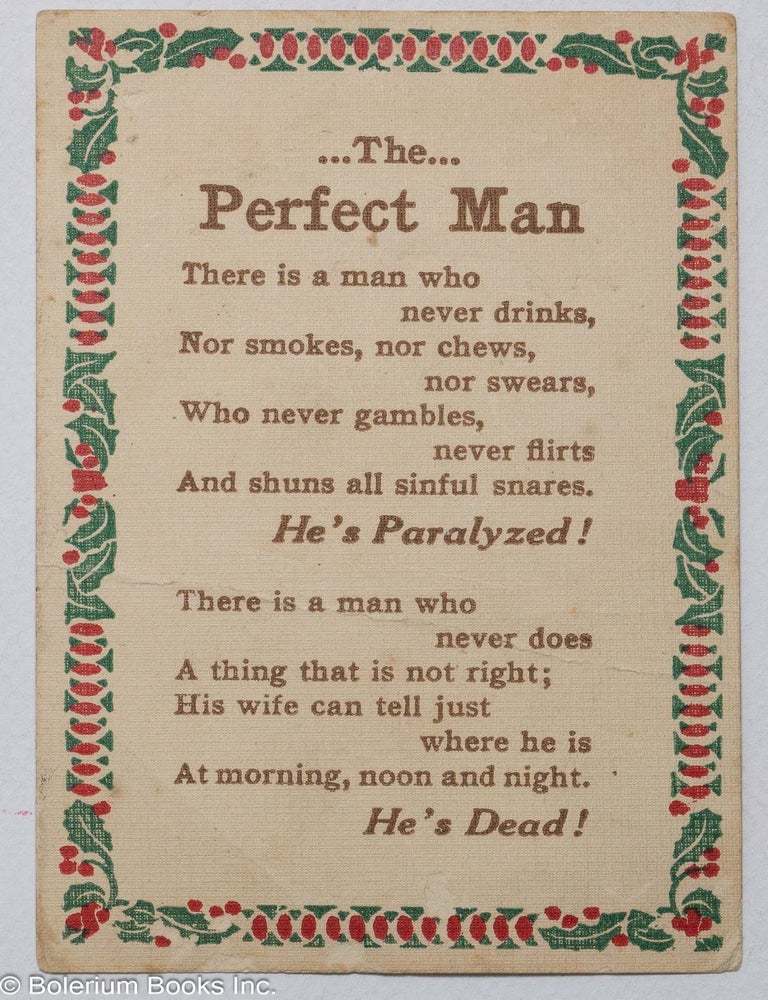 Cat.No: 311424 The perfect man... [postcard]