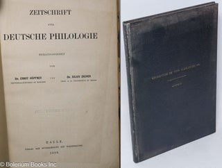 Cat.No: 311618 Zeitschrift fur deutsche Philologie, herausgegeben von Dr. Ernst Hopfner...