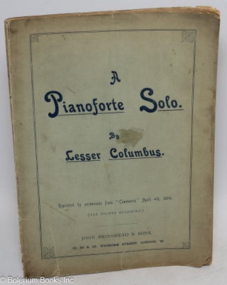 Cat.No: 311797 A Pianoforte Solo. Reprinted by permission from “Commerce,” April 4th,...