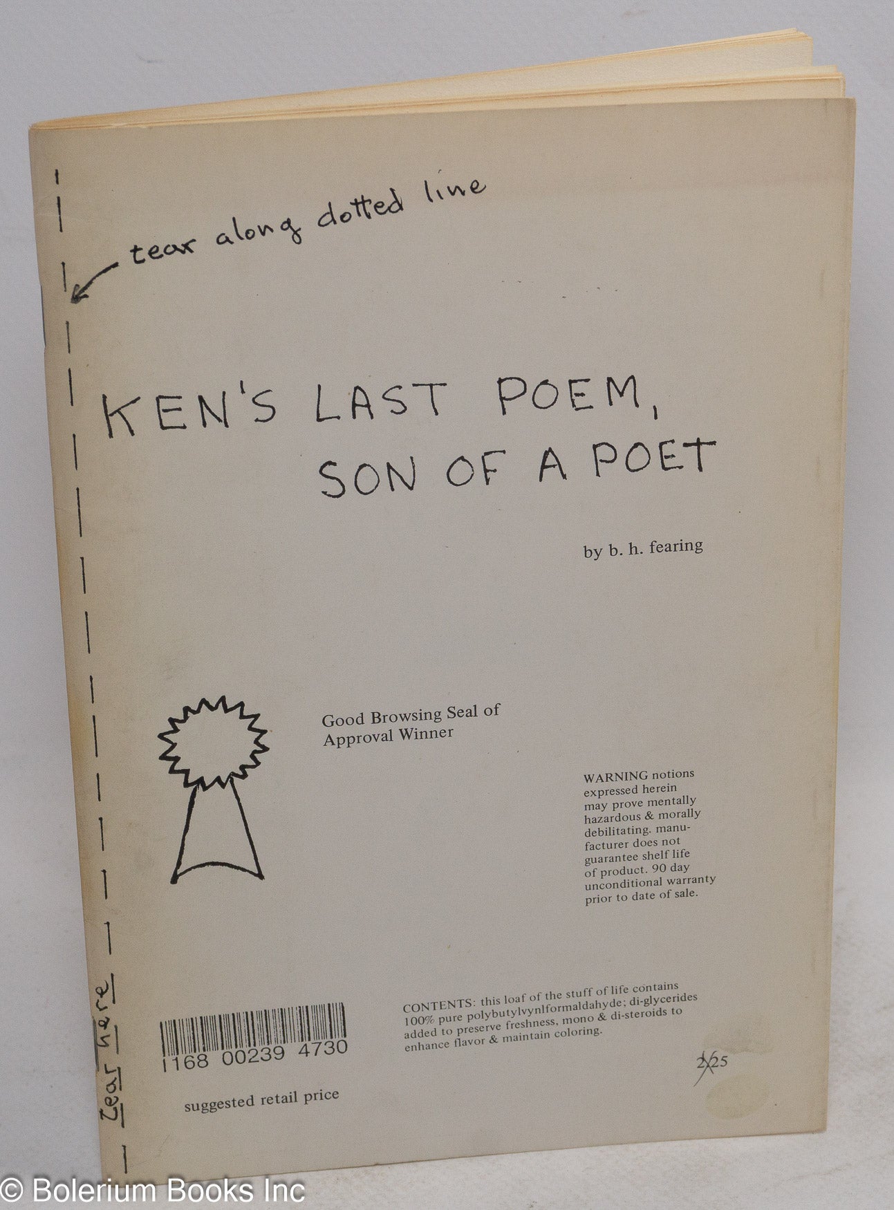 Ken’s Last Poem, Son Of A Poet | B. H Fearing