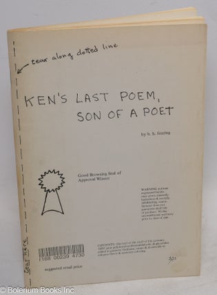 Cat.No: 311801 Ken’s Last Poem, Son of a Poet. B. H. Fearing