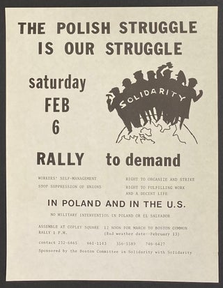 Cat.No: 311829 The Polish struggle is our struggle [handbill