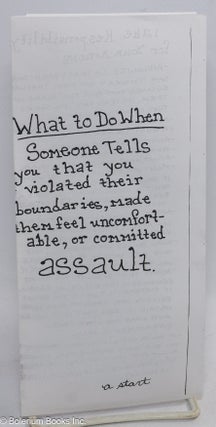 Cat.No: 312051 What to do when someone tells you that you violated their boundaries, made...