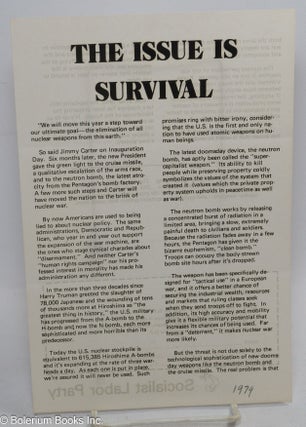 Cat.No: 312077 The Issue is Survival