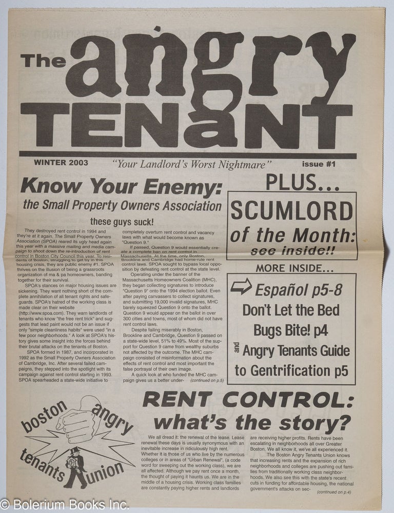 Cat.No: 312090 The angry tenant, issue #1 (Winter 2003) // El inquinino/a