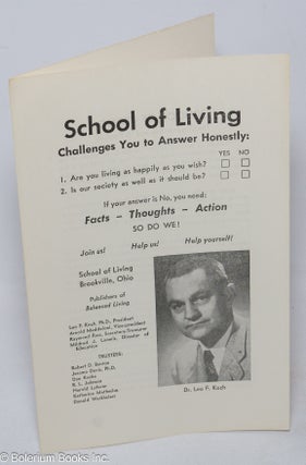Cat.No: 312114 School of Living challenges you to answer honestly: are you living as...