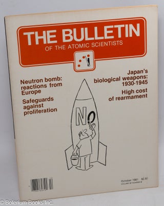 Cat.No: 312158 Bulletin of the Atomic Scientists: Vol. 37, No. 8, October 1981. Bernard...